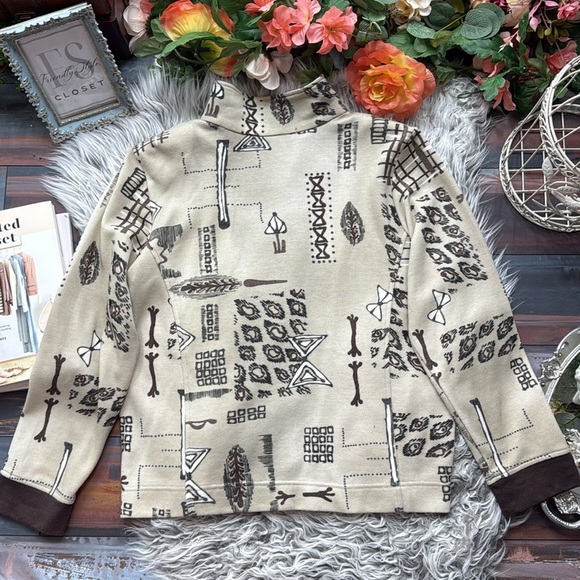 Vintage Rafael Sport Vintage Abstract Print Cotton Blend Lightweight Jacket - Picture 10 of 10